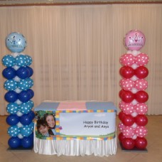 Polka Dot Air Balloon Pillars 2no’s